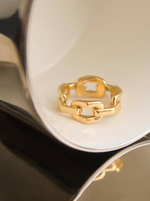 Flânerie by MAIQ - Brooklyn 18K Gold Stack Braided Non-Tarnish Ring