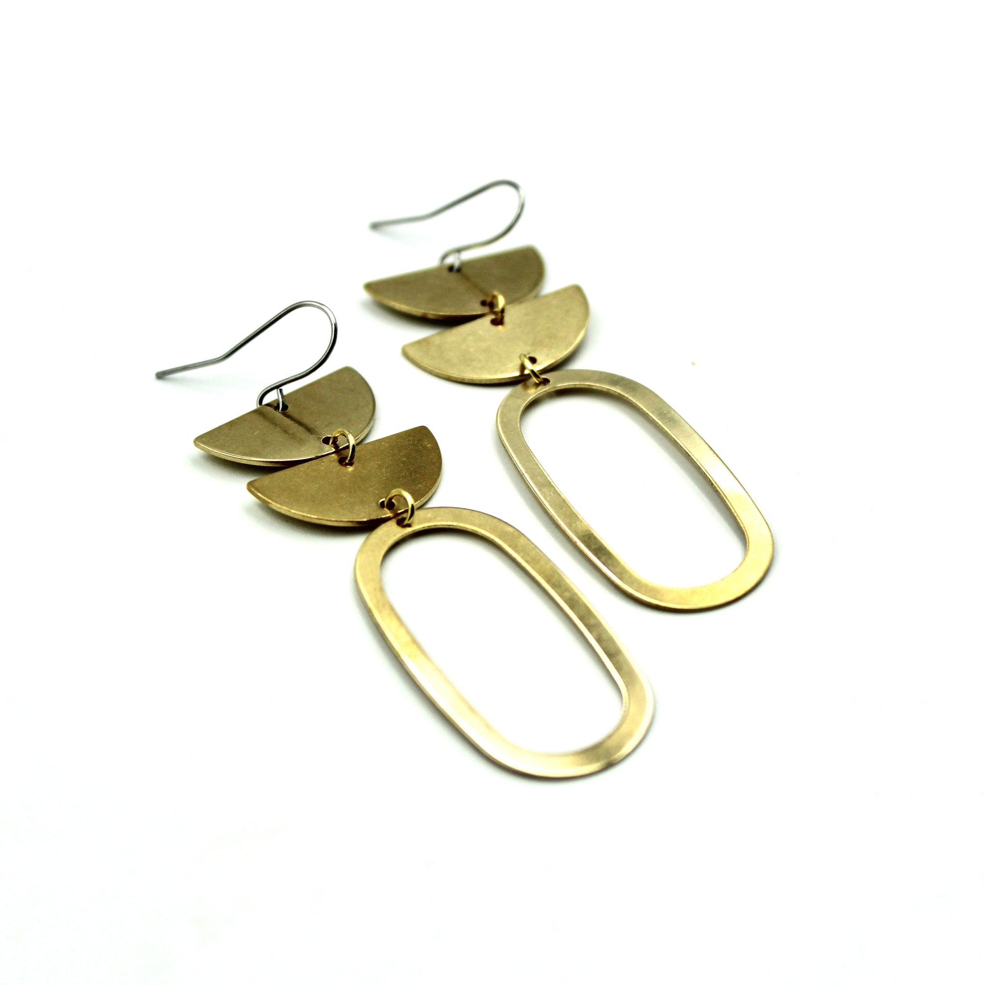 Tiered Oval Earrings