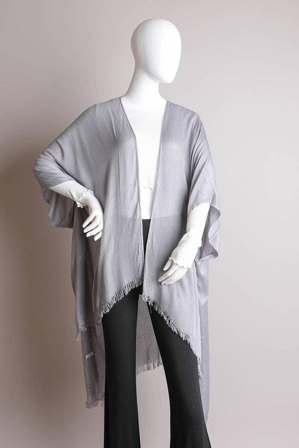 Leto Accessories - 🌻 Summer Style Staple: Colorful Frayed Trim Kimono