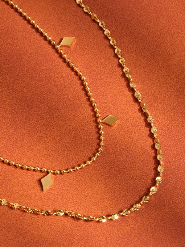 Arômes Non-Tarnish Layered Tassel Necklace