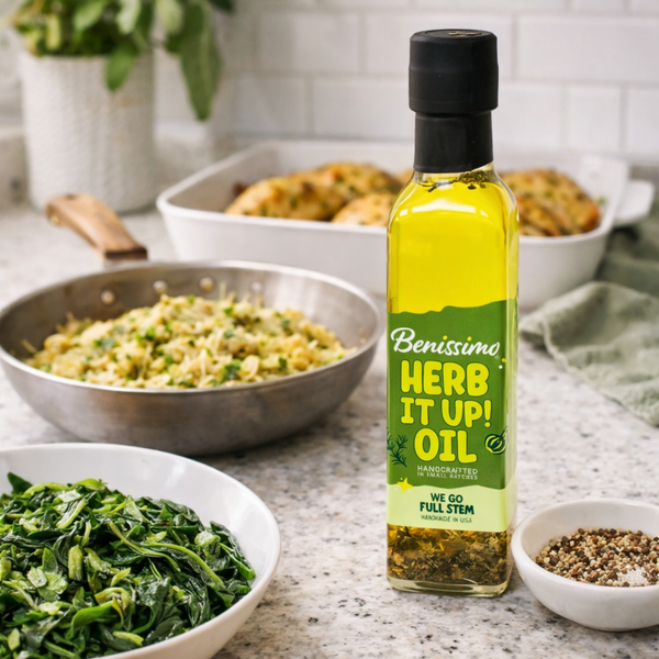Benissimo / Hongar Farms / Lesley Elizabeth - Benissimo Herb it Up! Cooking Oil – 8.12 fl oz Marasca