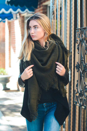 Lavender Open Weave Square Scarf