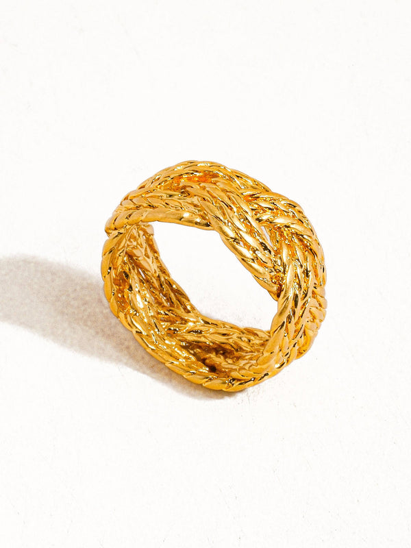 Flânerie by MAIQ - Celeste 18K Gold Vintage Twisted Bold Ring