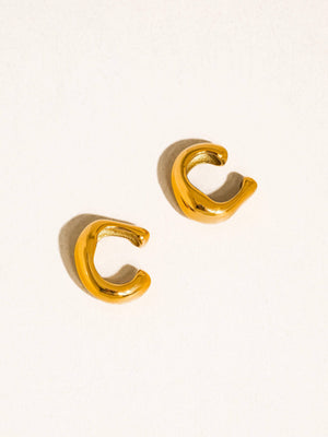 Bronte Gold Non-Tarnish Chunky C Ear Cuff