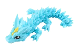Articulated 3D Printed Dragon Figurine (5")