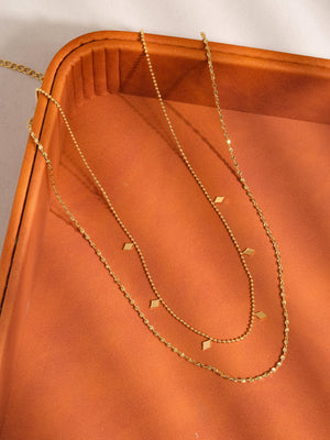 Arômes Non-Tarnish Layered Tassel Necklace