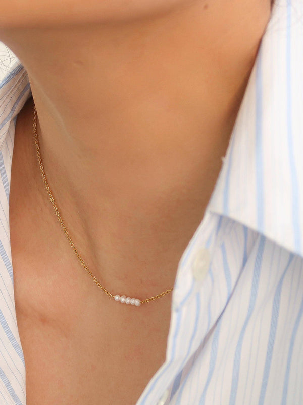 Leilani Non-Tarnish Multi Petite Pearl Choker