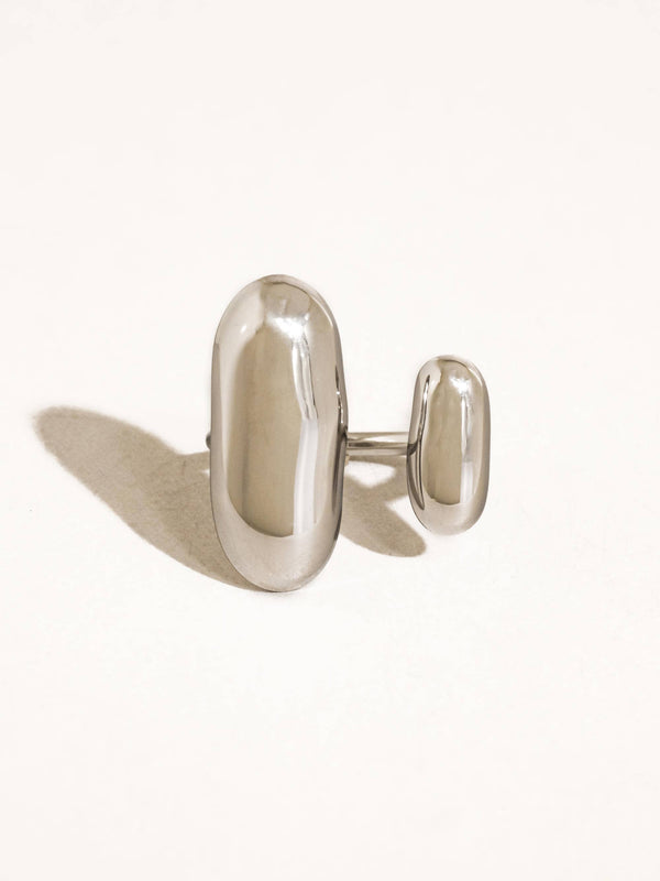 Flânerie by MAIQ - Roxy Modern Silver Open Statement Ring