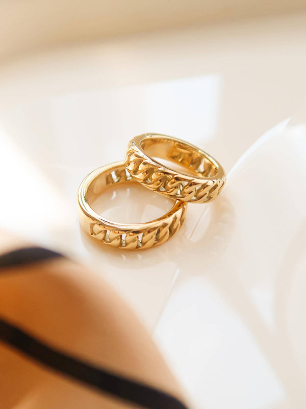 Flânerie by MAIQ - Billie 18K Non-Tarnish Braided Chain Ring