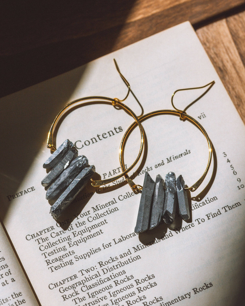 Silver Metallic Quartz Super Nova Earrings