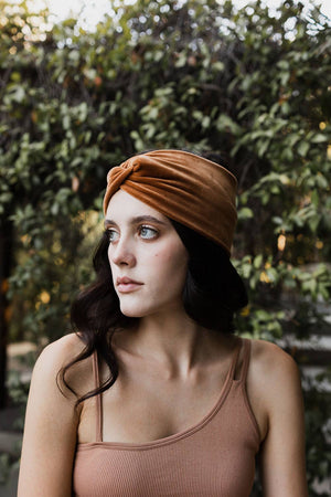 Black Soft Twisted Velvet Headband