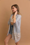 Boho Chic Floral Embroidered Kimono | Stitch Detail 🌼
