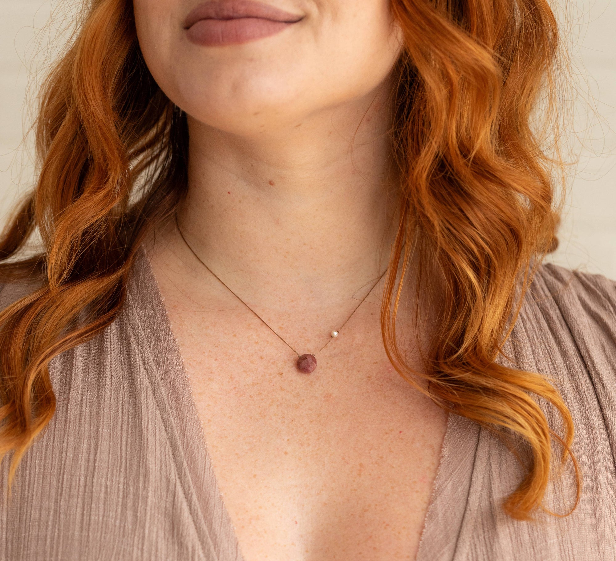 You Are Loved Pearl & Rhodonite Necklace