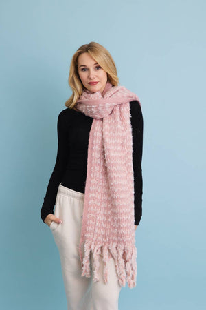 Black Ultra Soft Tassel Scarf