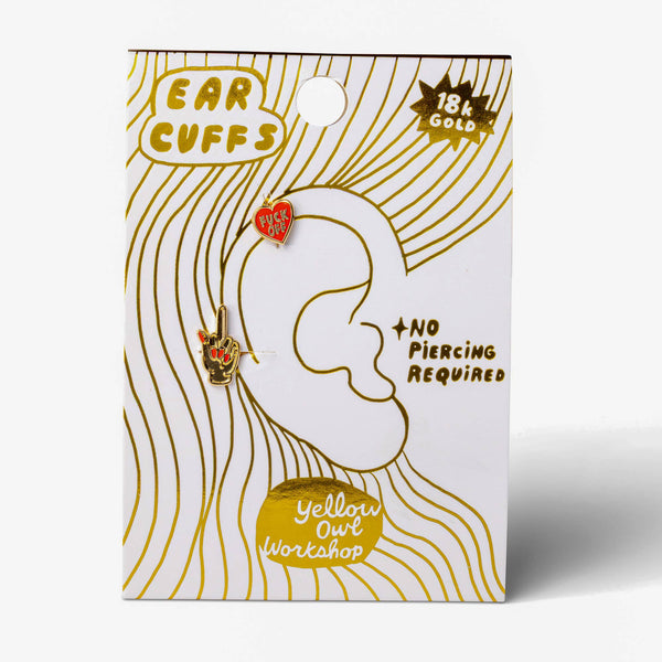 Yellow Owl Workshop - F*ck Off & Middle Finger Ear Cuffs | No Piercing Earring