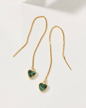 Emerald Royal Threader Earrings