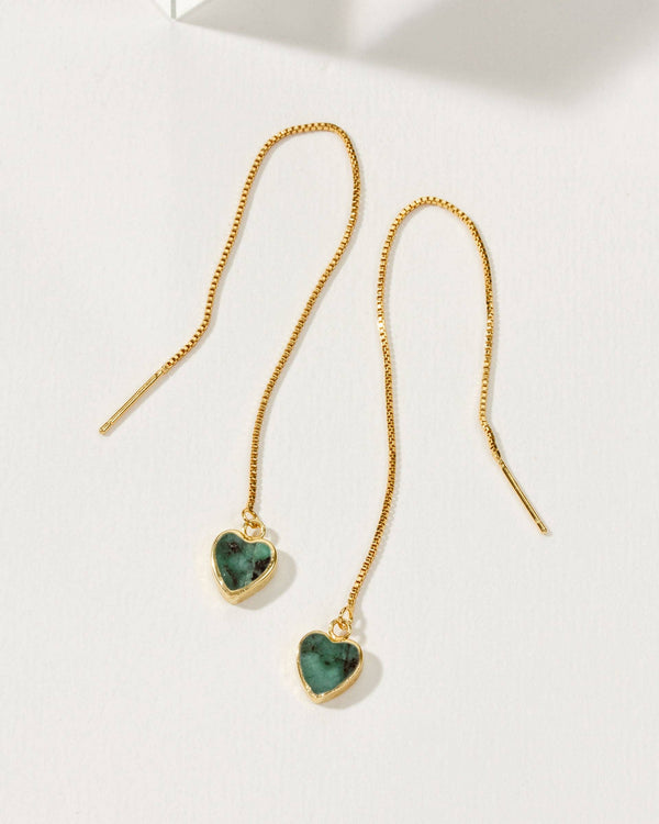Emerald Royal Threader Earrings
