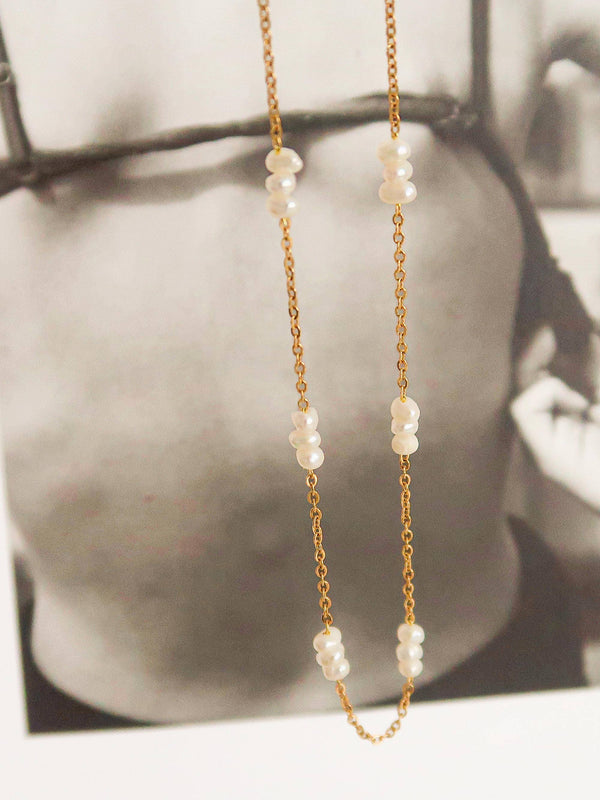 Leilani Non-Tarnish Multi Petite Pearl Choker