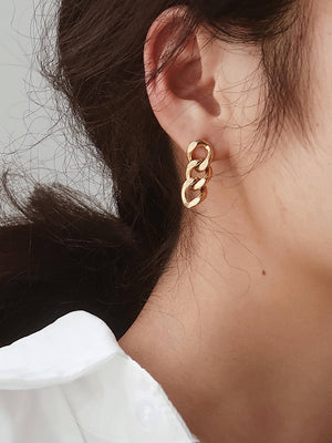 Flânerie by MAIQ - Avalon 18K Gold Non-Tarnish Chain Link Earrings