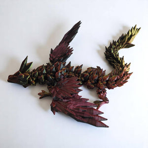 PowerTRC 3D Print - 3D Printed Articulated Crystal Dragon with Wings (Large)