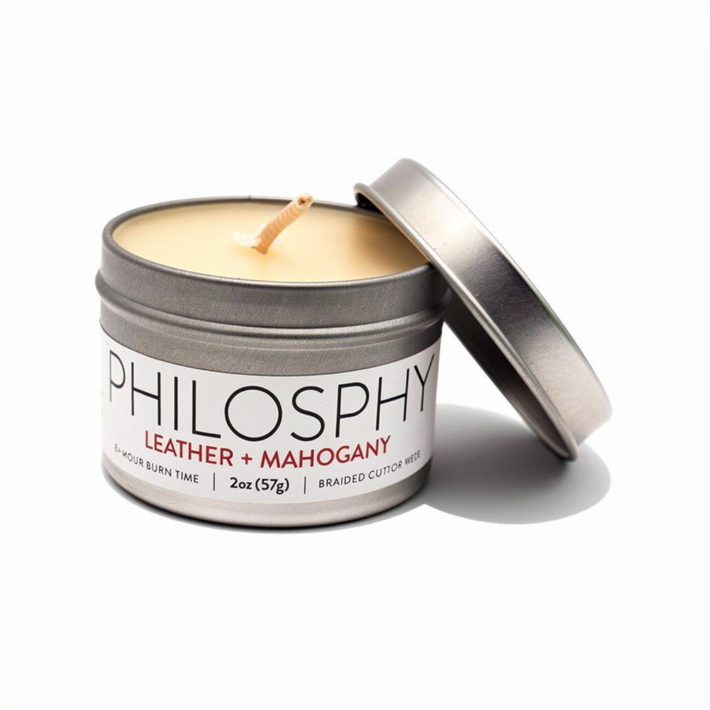 PHILOSOPHY Leather + Mahogany Candle MINI