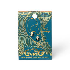 Yellow Owl Workshop - CURIO Panda Earrings | Zoo Gift | Mismatched Gold Studs