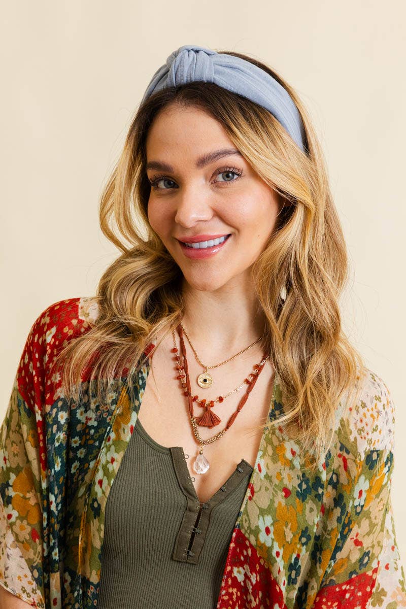 Stripe Topknot Headband