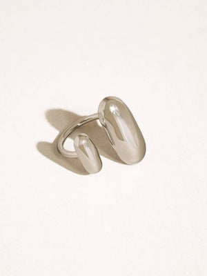 Flânerie by MAIQ - Roxy Modern Silver Open Statement Ring