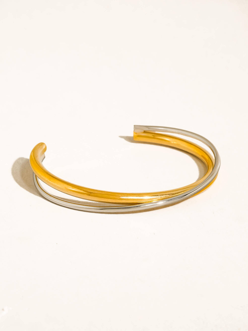Rivoli 18K Gold Non-Tarnish Crossover Cuff Bracelet