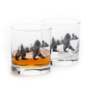 Black Lantern - Double Exposure Bear Whiskey Glasses