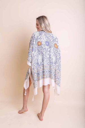 Leto Accessories - Touch of Morroco Tapestry Tassel Kimono 💙