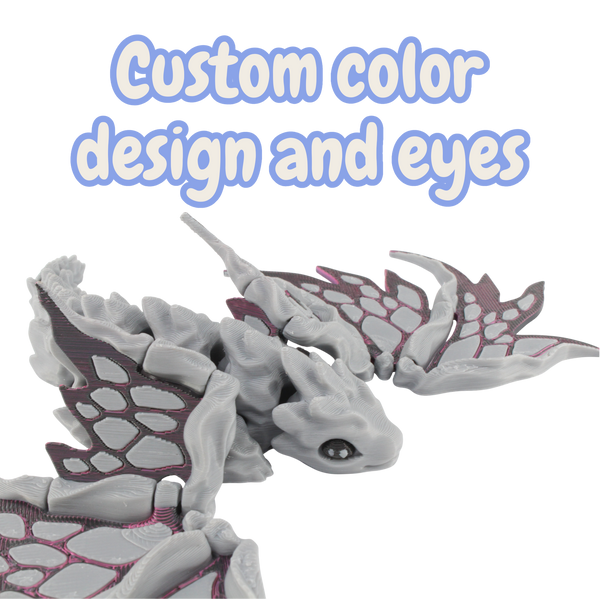 PowerTRC 3D Print - 3D Printed Stone Dragon - Articulated and Moveable Wings