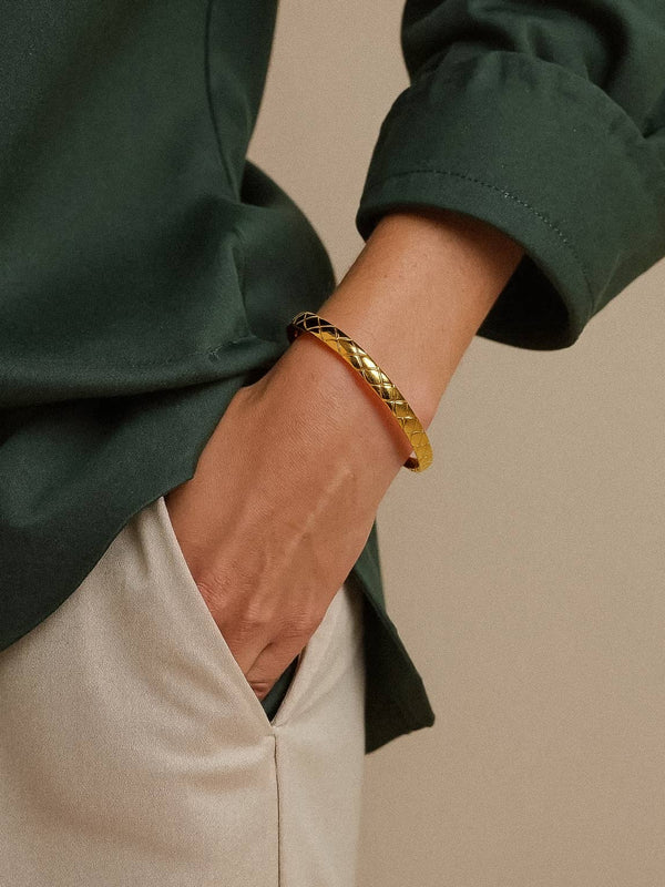 Flânerie by MAIQ - Axl 18K Gold Non-Tarnish Braided Bangle