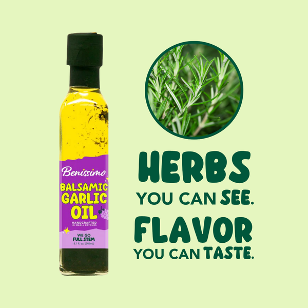 Benissimo / Hongar Farms / Lesley Elizabeth - Benissimo Balsamic Garlic EVOO Blend –  8.12 fl oz Marasca