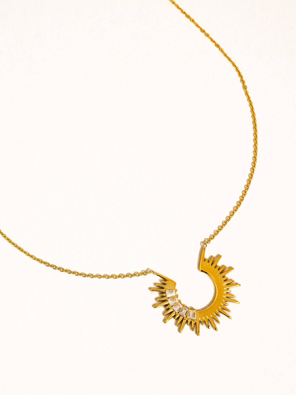 Solange Gold Non-Tarnish Sunburst Necklace