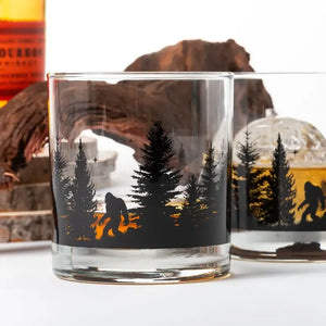 Black Lantern - Bigfoot in the Forest Whiskey Glasses