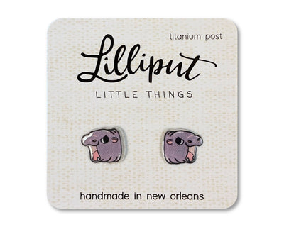 Pygmy Hippo Moo-Deng Earrings