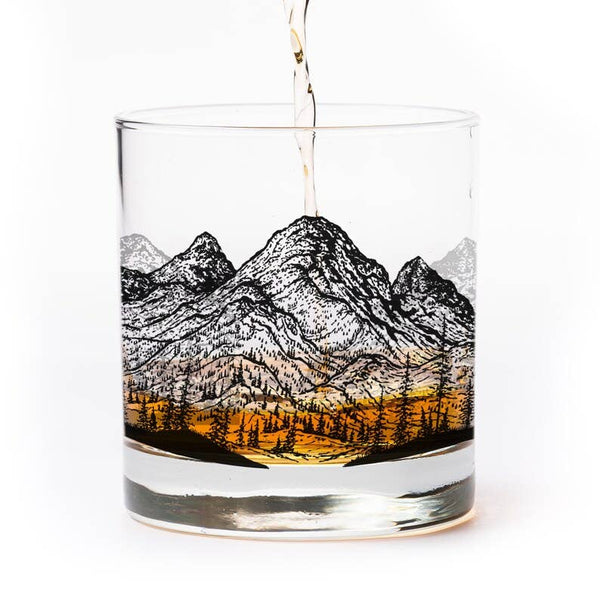 Black Lantern - Mountain Panoramic Whiskey Glasses