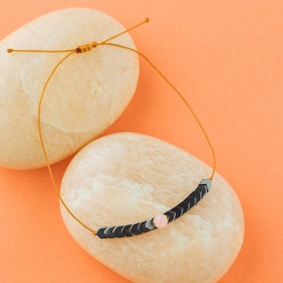 Love the Journey Rose Quartz Adjustable Bracelet