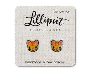 Kitty Cat Earrings: Tuxedo