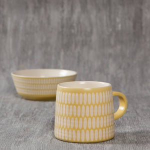 Ochre Imprint Stoneware Mug