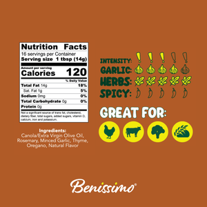 Benissimo / Hongar Farms / Lesley Elizabeth - Benissimo Roasted Garlic EVOO Blend – 8.12 fl oz Castollata