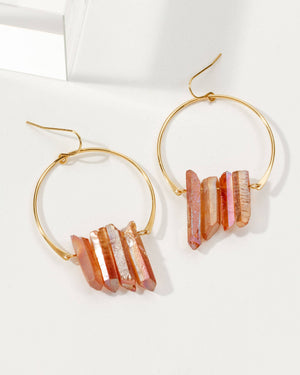 Peach Quartz Super Nova Earrings