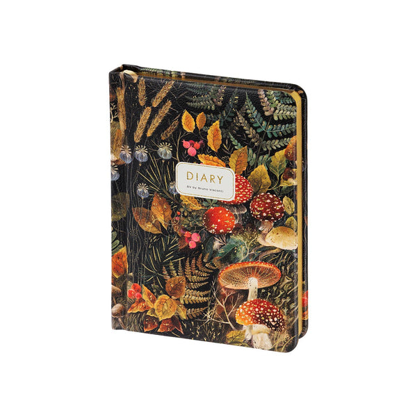 BV by Bruno Visconti - A6 Vegan Leather Hardcover Daily Planner - Forest Mushrooms