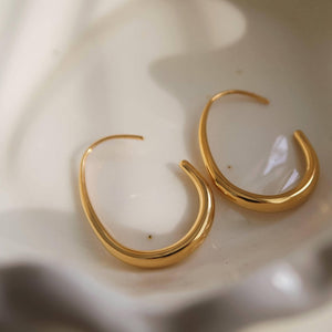 Cyril Non-Tarnish Minimalist Open Hoop Earrings