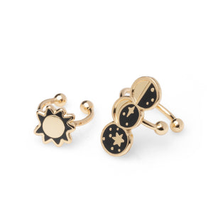 Yellow Owl Workshop - Sun & Moon Ear Cuffs | Celestial No Piercing Jewelry