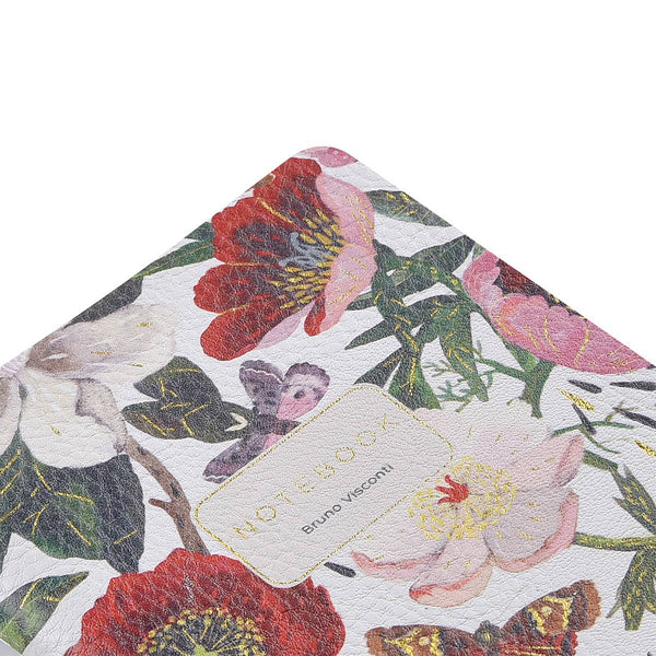 BV by Bruno Visconti - Vegan Leather A6 Passport Notebook - Peonies