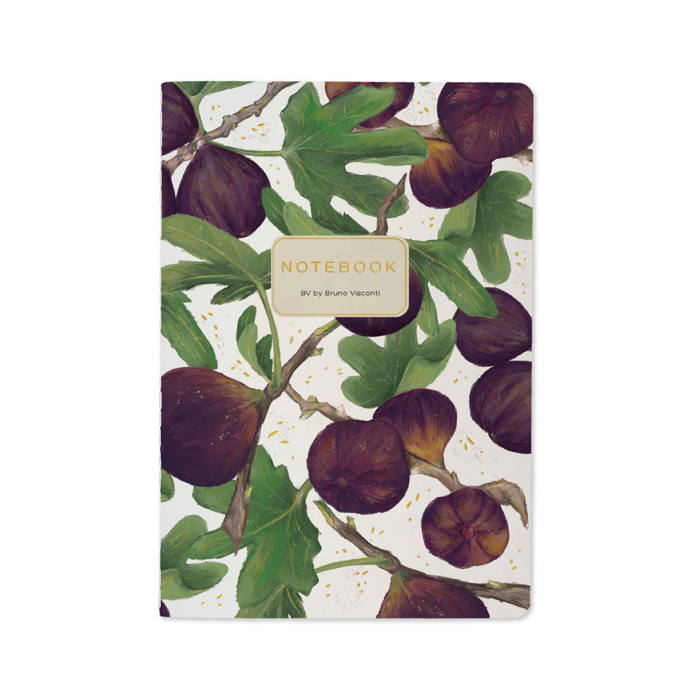 BV by Bruno Visconti - A5 Notebook -Figs on White