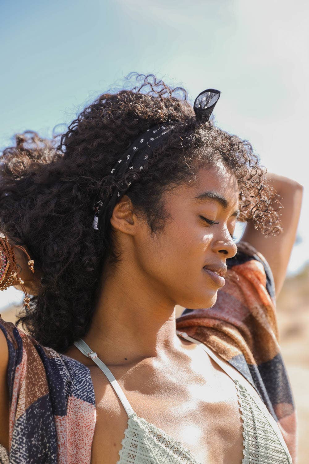 Dotted Flower Cotton Hankerchief