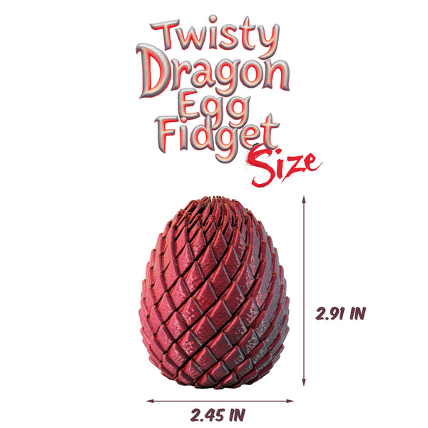 3D Printed Twisty Dragon Egg Fidget ~ Liquid Ball